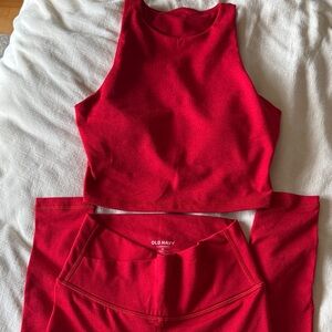 Old Navy Red CloudComfy Activewear Set